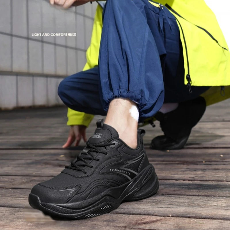 Men's Sports Shoes Autumn-winter Multi-color Soft Sole Low-top Round Toe Anti-slip High-quality Large Size Lace-up Casual Shoes